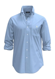 Overhemd Ralph Lauren Men Linen Shirt Office Blue