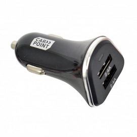 Autolader Carpoint USB Dual 12V/24V Zwart