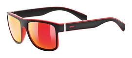 Zonnebril Uvex LGL 21 Black Mat Red Mirror Red