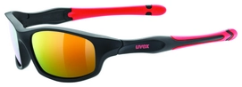 Zonnebril Uvex Sportstyle 507 Black Mat Red Mirror Red