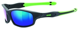 Zonnebril Uvex Sportstyle 507 Black Mat Green Mirror Green
