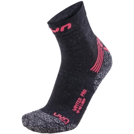 Sokken Uyn Women Winter Pro Run Anthracite Coral Fluo