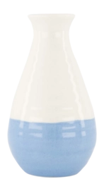 Vaas Zusss Keramiek Smal Wit / Blauw