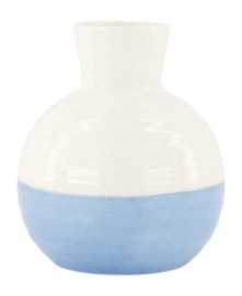 Vaas Zusss Keramiek Wit / Blauw