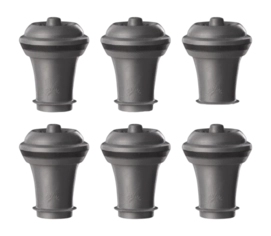 Flessluiting Vacu Vin Wine Stopper Set Grijs 6 Stuks