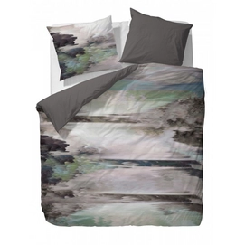 Taies d'oreiller Essenza Vance Aqua Satin de Coton (50 x 75 cm)