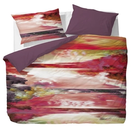 Taies d'oreiller Essenza Vance Red Satin de Coton (50 x 75 cm)