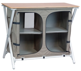 Opbergsysteem Vango Bamboo Double Storage Unit Dune Taupe