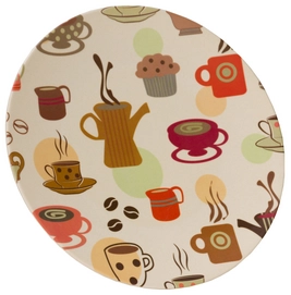 Bord Vango Bamboo Dinner Plate Coffee Cup Print (28 cm)