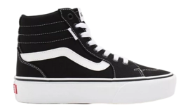 Vans Filmore Hi Platform Canvas Black White Damen-Schuhgröße 35