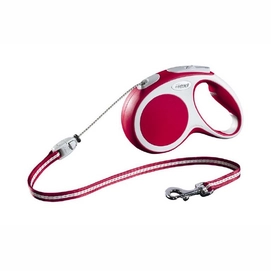 Riem Flexi Vario M met Koord Rood