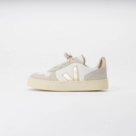 Veja Kids Small V-10 Laces Chromefree Leather Extra White Platine Natural