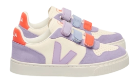 Veja Kids Small V-10 Leather Cashew Multico-Orchid