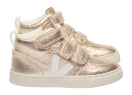 Veja Kids Small V-10 Mid Leather Platine White