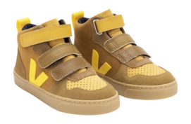 Veja Kids Small V-10 Mid Suede Multico-Camel Tonic