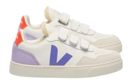 Veja Kids Small V-90 O.T. Leather White Acai Lavande