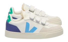 Veja Kids Small V-90 O.T. Leather White Celeste Cobalt