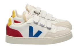 Veja Kids Small V-90 O.T. Leather White Indigo Pepper