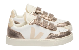 Veja Kids Small V-90 O.T. Leather White Sable Bronze