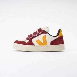 Veja Small Kids V-10 Chromefree Leather Pure Ouro Marsala