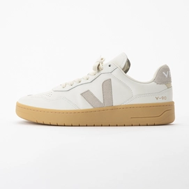 Veja Women V-90 O.T. Leather Extra-White Light-Grey Natural
