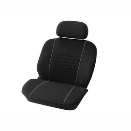 Stoelhoesset Carpoint Velours Zwart Grijs (4-delig)