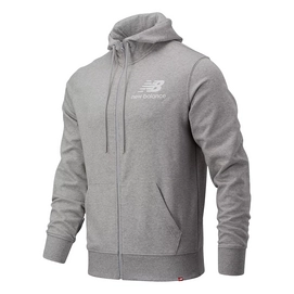 Jacke New Balance Essentials Stacked Full Zip Hood Athletic Grey Herren-L