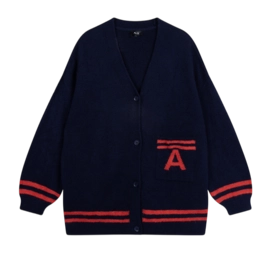 Vest Alix The Label Women Fluffy Knit Cardigan Navy