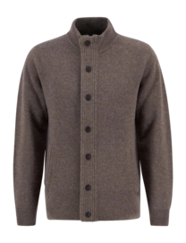 Vest Barbour Men Essential Patch Zip Through Knitted Jumper Dark Stone