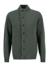Vest Barbour Men Essential Patch Zip Through Knitted Jumper Olive