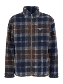 Vest Barbour Men Tartan Fleece Zip Through Midnight Oak Tartan