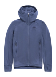 Vest Bergans Men Rabot Merino Tech Midlayer Hoodie Granite Blue Slim Fit