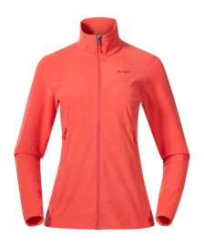 Vest Bergans Women Finnsnes Fleece Jacket Peachy Red Regular Fit