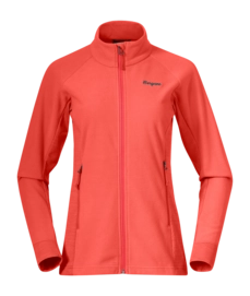 Vest Bergans Women Rabot Fleece Midlayer Jacket Peachy Red Regular Fit