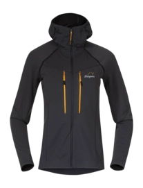 Vest Bergans Women Y MountainLine Wooltech Midlayer Jacket Dark Shadow Grey Slim Fit