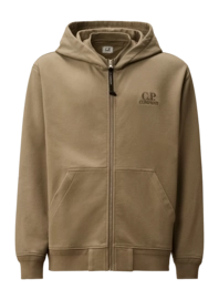Vest CP Company Men Diagonal Raised Fleece Hooded Logo Fallen Rock