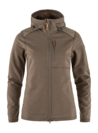Vest Fjällräven Women Keb Fleece Hoodie Suede Brown