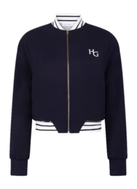 Vest House of Gravity Women Active Bomber Jacket Deep Blue X White Stripe