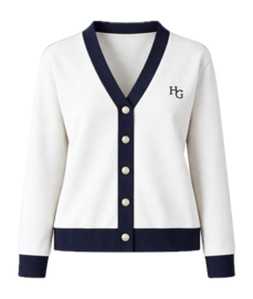 Vest House of Gravity Women Club Cardigan Off-White X Blue