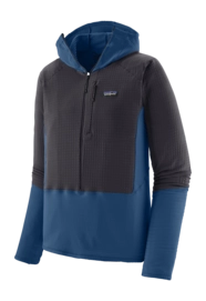 Vest Patagonia Men R1 P/O Hoody Clement Blue