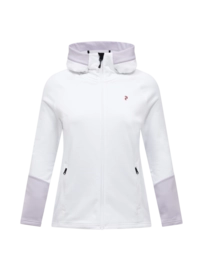 Gilet Peak Performance Femmes Rider Essentials Midlayer Zip Hood White Misty Lavender