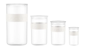 Voorraadpotten Bodum Presso Met Siliconen Band Wit (Set van 12)