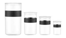 Voorraadpotten Bodum Presso Met Siliconen Band Zwart (Set van 12)