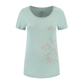 T-Shirt Blue Loop Women Denimcel Morning Glory Agave Green
