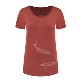 T-Shirt Blue Loop Women Denimcel Swimming Fish Rust-L