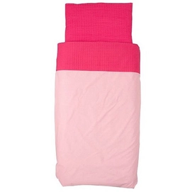 Parure de Lit Jollein Waffle Fuchsia/Rose Coton