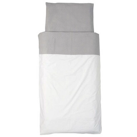 Parure de Lit Jollein Waffle Gris/ Blanc Coton