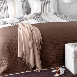 Quilt Walra Satin Taupe/Ecru