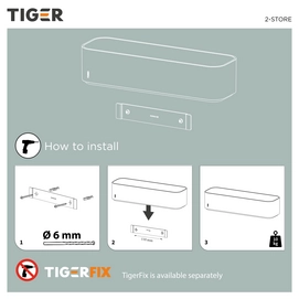 Tiger 2-Store panier de douche 35cm blanc
