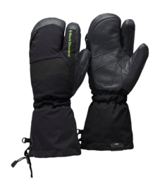 Want Black Diamond Unisex Alpine 3-Finger Mitts Black/Carbon PrimaLoft